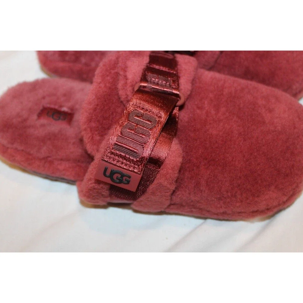 UGG WOMEN 9 MEN 7 SHEARLING LINED CLOG SLIPPERS NIB BURGUNDY NIB